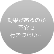 効果があるのか不安で行きづらい